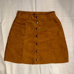 Orange/Brown H&M DIVIDED Button Up Skirt